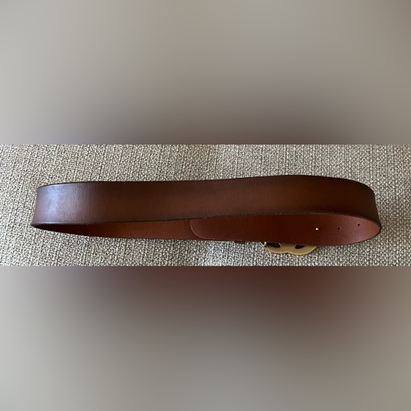 Gucci Mormont Logo Brass Wide Belt 80/32 $550 - Picture 7 of 9